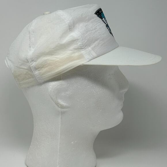 Vintage 90s Las Vegas Thunder Hat Cap White Ice Hockey Snapback 5 Panel A Frame - Picture 7 of 9